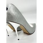 Good American Emma Silver Glitter Pumps Heels Women’s 8.5 Pointed Toe Photo 12