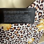 Hurley Jungle Cat Moderate Cheeky One Piece Swimsuit Cream, Brown Gold M NWT Photo 6