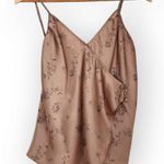 American Vintage Vintage Secret Treasures Light Brown Jacquard Wrap Tank Top M Photo 1