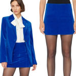 frame denim Frame Velvet Seamed Stretch Mini Skirt Bluette Size 6 NWT Photo 7