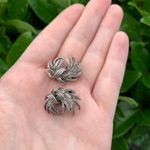 Vintage Dark Gray/Silver Spiky Textured Clip Photo 2