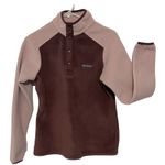 Columbia Fleece Pullover Womens Size S Long Sleeve Pink Rose 1/4 Snap Front Clos Photo 0