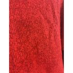 Sanctuary  Red Fuzzy Ribbed Mock Neck Pullover Sweater Size Small Christmas Cozy Photo 3