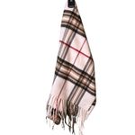 Dillards Plaid Scarf Lot Womens Acrylic Fringe Wrap Red Pink Tan Cream Germany Photo 3