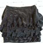 Miss Me  Skirt MM Couture Medium Black Layers Tiered Flowery Ruffled Photo 0