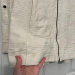 Anthropologie Saturday Sunday Quinn Jacket Terry Zip Sweater White Size Medium Photo 6