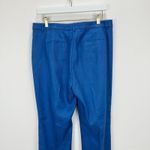 J.Crew  Tall Kaya Pant Stretch Linen Blend Cobalt Berry Blue Classic US 8T NWT Photo 8