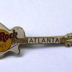 Hard Rock Cafe  Guitar Lapel Pen Atlanta GA Peach White 2.5" Photo 0