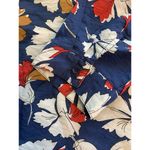 Q2 Tie Front Top‎ Womens Small Floral Office Cropped Relaxed Fit 3/4 Sleeve Photo 13