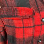 No Boundaries Juniors 3-5 red and black plaid flannel button down shirt shacket Photo 6