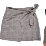 Aritzia  Wilfred Dorine Front Wrap Mini Skirt Plaid Wool / Cashmere Size 10 Photo 0