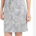 Hilary Radley gray and white palm leaf print knit dress size large Photo 0