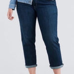 Levi's  Dark Wash Cropped Boyfriend Jeans Size 33 x 27‎ Photo 0