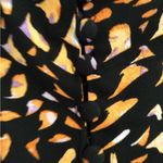 Nanette Lepore Butterfly Print Blouse Size Medium Long Sleeve Popover Nature Black Photo 7