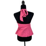 Loft  Linen Barbie Pink Halter Crop Top Size 8 NEW Photo 4