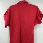 Chico's Midi Dress Size XS/Small Watermelon Punch Red 100% Linen Oversized Photo 11