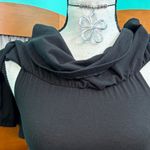 Zenana Black Ruffled Bodysuit Photo 2