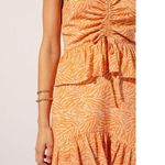 Suboo Sienna Printed Flounce Mini Dress Orange Womens Size XS Photo 5