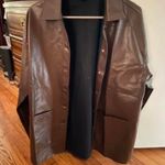 SheIn Brown Leather Jacket Photo 1