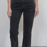 Rachel Comey Jeans Women 6 Washed Black Legion High Rise Straight Leg Raw Hem Photo 0