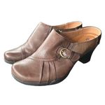 Earth Spirit  Classics Emma Clogs‎ Brown Leather Size 6 Photo 4