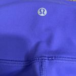 Lululemon Wunder Under Crop II Roll Down Blue Purple Color Photo 8