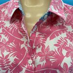 Foxcroft  Pink Floral Women's Button Down Botanical Dress Size 16 Photo 5
