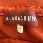 Alexa Chung Floral Jacquard Silk Satin Midi Orange Skirt Sz 6 Minimalist Photo 8