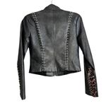I am gia I.AM.GIA Faux Leather jacket Amira leopard Womens Small Brown Zip Up Moto Photo 5