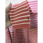 Tommy Hilfiger  women preppy sweater Stripped Pink Orange LOGO Size M Nautical Photo 1