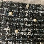 Vintage Black Boucle Pearl Embellished Shoulder Bag Photo 3