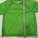 Athleta Neon Lime Green Sheer Running Athletic Nylon Top Size Large FLAW Photo 7