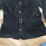 Columbia  Women's Medium Black Jacket Belted Velvet Toggle Closure Casual Photo 2