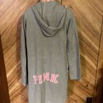 PINK - Victoria's Secret VS PINK Women’s XS/S Gray Embroidered Logos Robe Missing Tie Photo 5