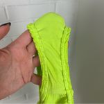 Good American  Always Sunny One Piece Ribbed Swimsuit in Electric Lime/Yellow Photo 3