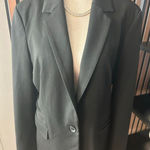 EXPRESS black work blazer size 12 one button stylish work attire Photo 0