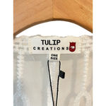 Tulip Creations Kimono Robe Womens One Size White Butterfly Lace Tie Front NWT Size M Photo 4