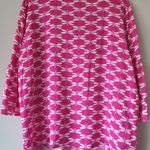 Papagallo Bell Sleeve Blouse Top With Pink and White Dragon Fly Pattern Size L Size L Photo 6