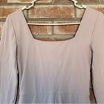 Babaton Aritzia Contour Bodysuit Romper Longsleeve Square Neck Halo Pink Small Photo 7