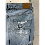 American Eagle  AE Destroy Your Blues Ripped Stretch Mom Jeans Size 4 Short Photo 5