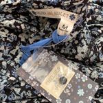 Chelsea and Violet Wrap Dress Size Medium Blue Floral Midi Ruffle Long Sleeve New Photo 4