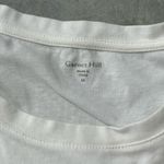Garnet Hill  Organic Cotton White 3/4 length boxy oversized shirt womens size med Photo 3