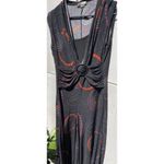 Vintage J.T.B Women’s Black Red Dotted Long Dress Sz Small Waist Belt Y2K Photo 1
