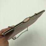 Vintage Etra 1960's Light Pink Lizard Print Envelope Clutch Photo 5