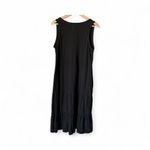 Pact  Sleeveless Black Tiered Midi Organic Cotton Dress Casual Everyday size M Photo 2