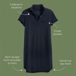 Frank & Eileen Lauren Polo Dress size Large British Royal Navy Heritage Jersey L Black Photo 2