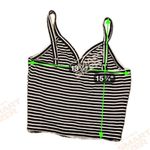 Heart & Hips Size Medium Striped Button Down Tank Top Photo 3
