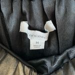 Francesca’s Metallic Gold Gunmetal Silver Pleated Midi Skirt Size Medium Photo 3