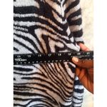 Banana Republic  V-Neck Fuzzy Zebra Print Cardigan Sweater Black‎ White Small S Photo 5