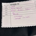 Rena Rowan  Vintage Wool Maxi Skirt Black 10 Photo 11